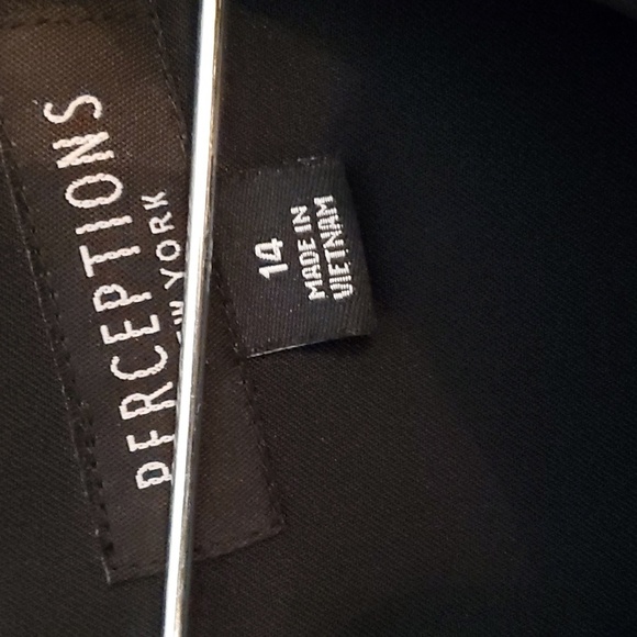 Perceptions Dress size 14 color black white chertruese turquoise purple - Picture 3 of 5